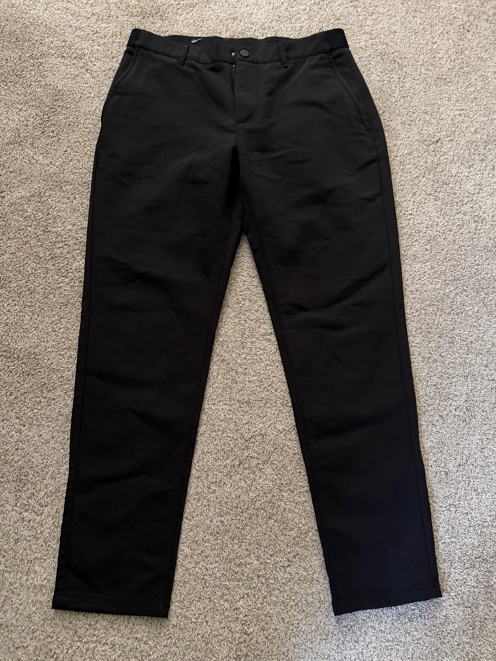Zara Black Slim Straight Chinos